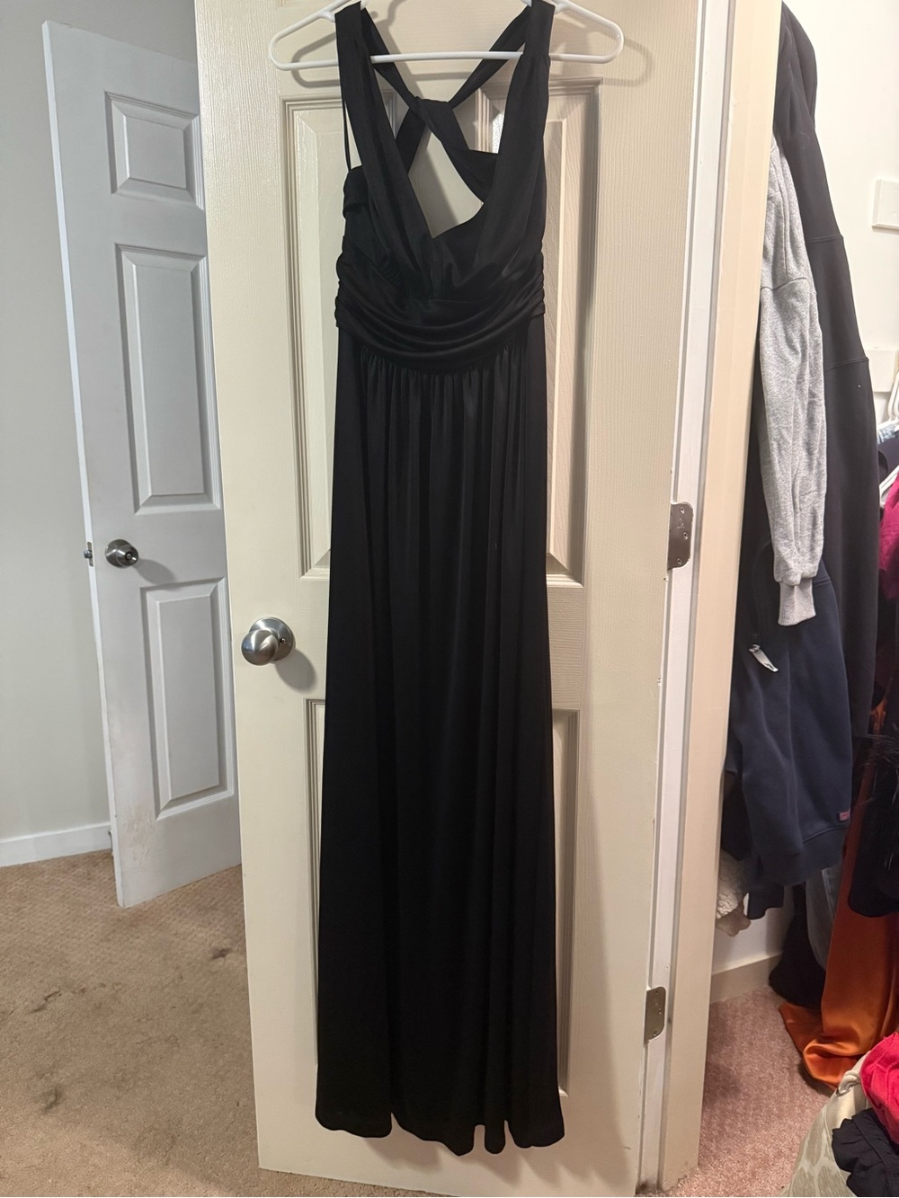Express Black Crisscross Strap Maxi Dress